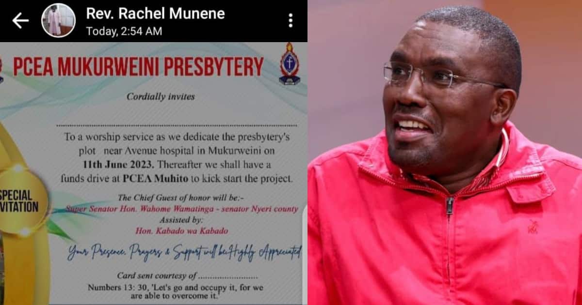 Kabando Wa Kabando furieux alors que l'église locale l'invite avec force à une collecte de fonds et imprime des cartes