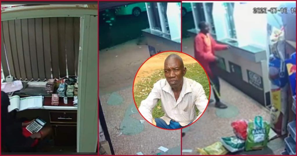 Des images émergent de voyous armés d'armes à feu capturés par CCTV en train de voler le supermarché Kisii