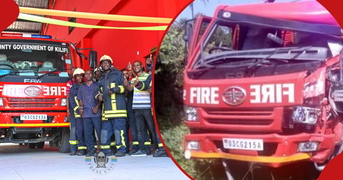 Kilifi : 2 camions de pompiers nouvellement achetés impliqués dans un accident avant le lancement officiel
