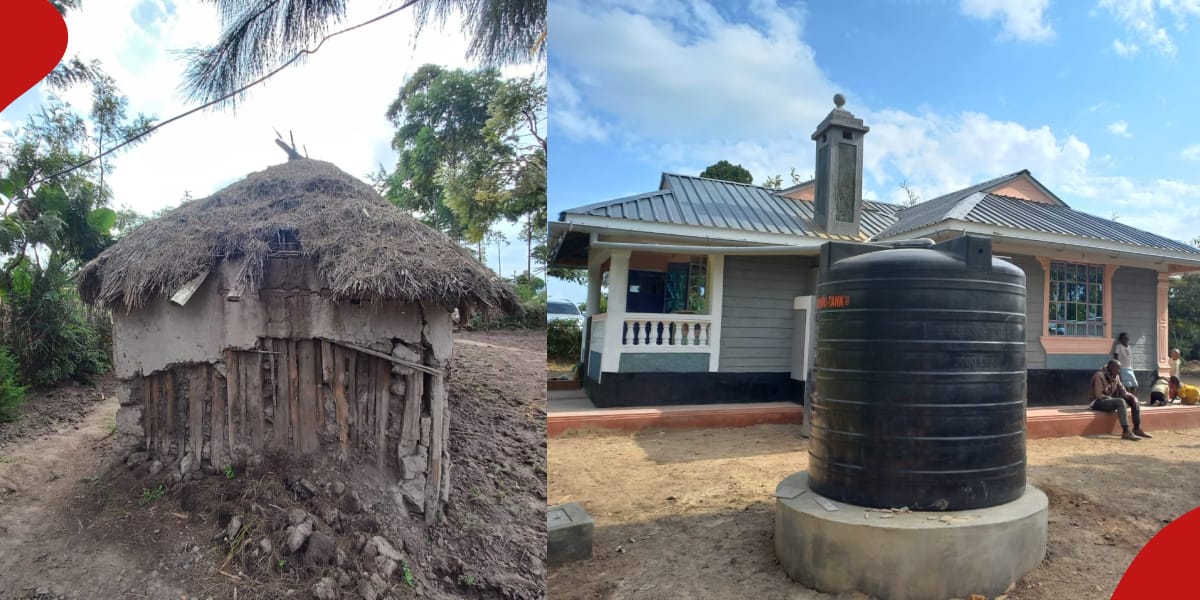 Narok: Bishop construit une maison de 2 chambres pour une veuve vivant dans une cabane au toit de chaume et aux murs de boue