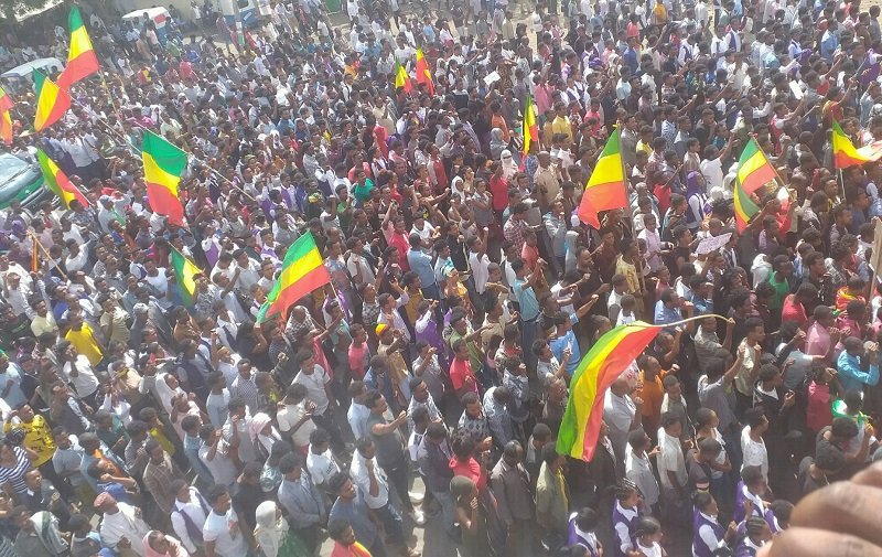 Ethnic Amhara Protesting