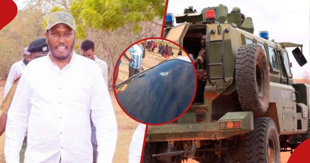 Le convoi du député de l'UDA attaqué par des hommes armés à Garissa avant la visite de Duale : "Gari Zilipata Risasi Mingi Sana"