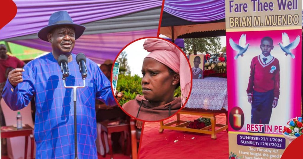 Raila Odinga achète un terrain et construit pour une femme dont le fils a été tué dans les démos d'Azimio