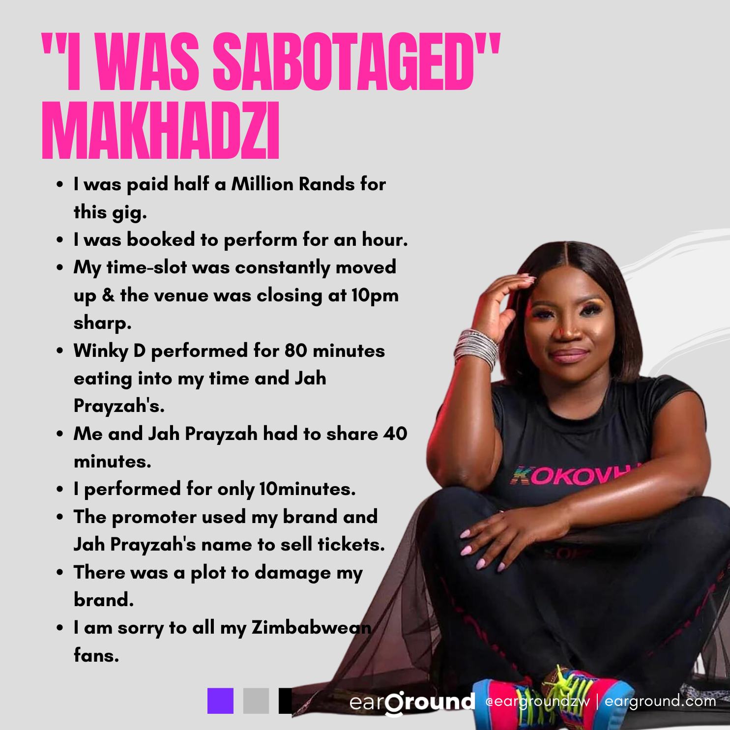 UK: Shambolic Africa Music Festival turns into verbal fisticuffs as Makhadzi rages at Winky D