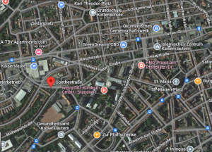 Emplacement présumé de la scène de crime