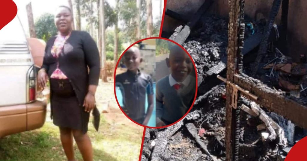 Kisii : Chagrin en tant que mère, ses 3 enfants meurent après qu'un incendie ait rasé leur maison
