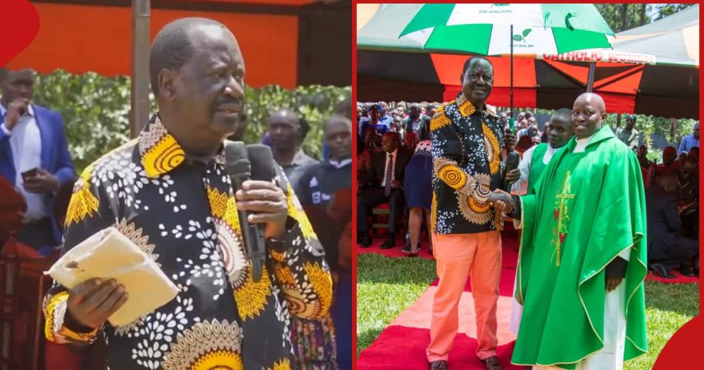 Kisii : Raila Odinga fait un don de 500 000 KSh à l'église et donne aux membres de la chorale 100 000 KSh pour acheter des chaussures