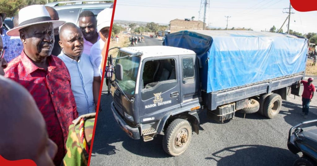 Le cortège de Raila Odinga bloqué par la police à Narok : « Croisade Kuna Kubwa Sana »