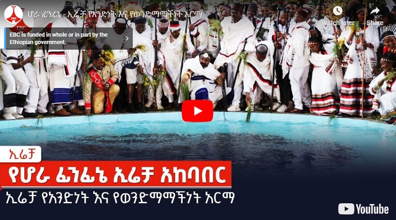 Transmission en direct des médias d'État de la célébration d'Irreechaa