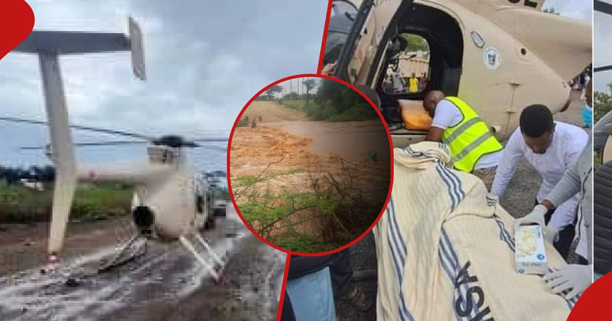 Isiolo : un hélicoptère sauve une femme enceinte coincée dans une ambulance submergée