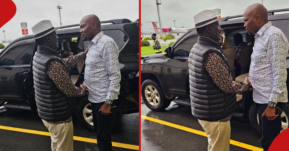 Moses Kuria est ravi de rencontrer et de serrer la main de Raila Odinga : « Mon bon ami »