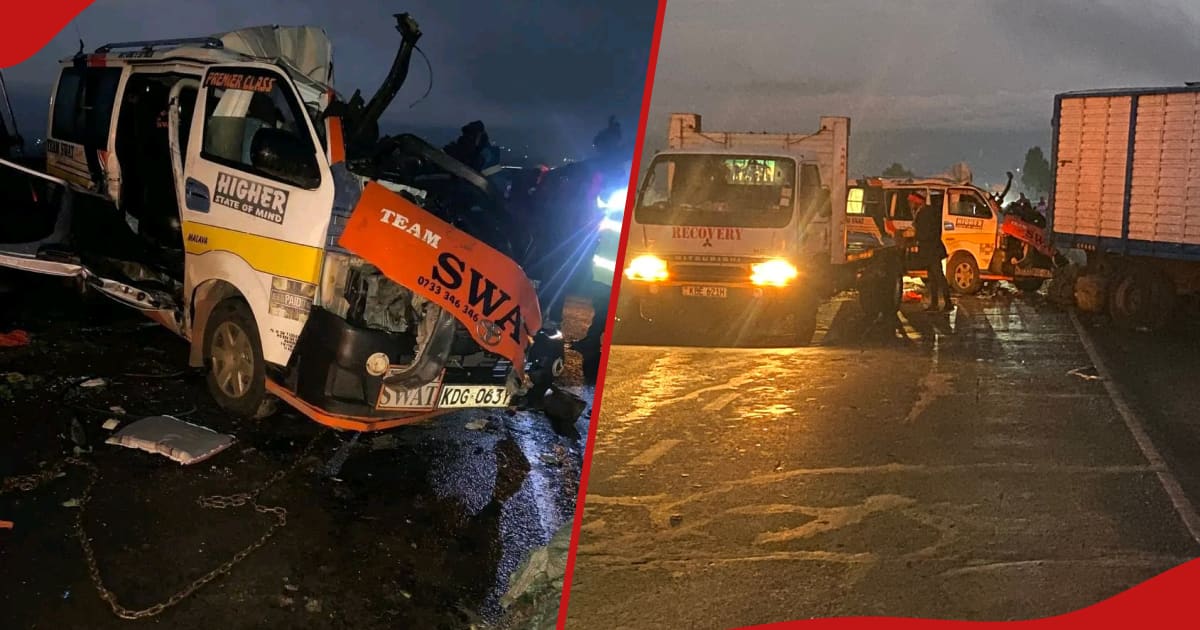 Nakuru : 6 personnes seraient mortes et plusieurs blessées après que la navette TEAM SWAT ait heurté un camion