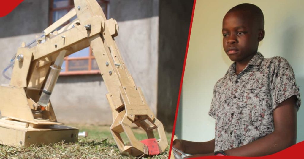 Bungoma Boy qui a obtenu 410 points dans KCPE conçoit un prototype complet de camion-grue