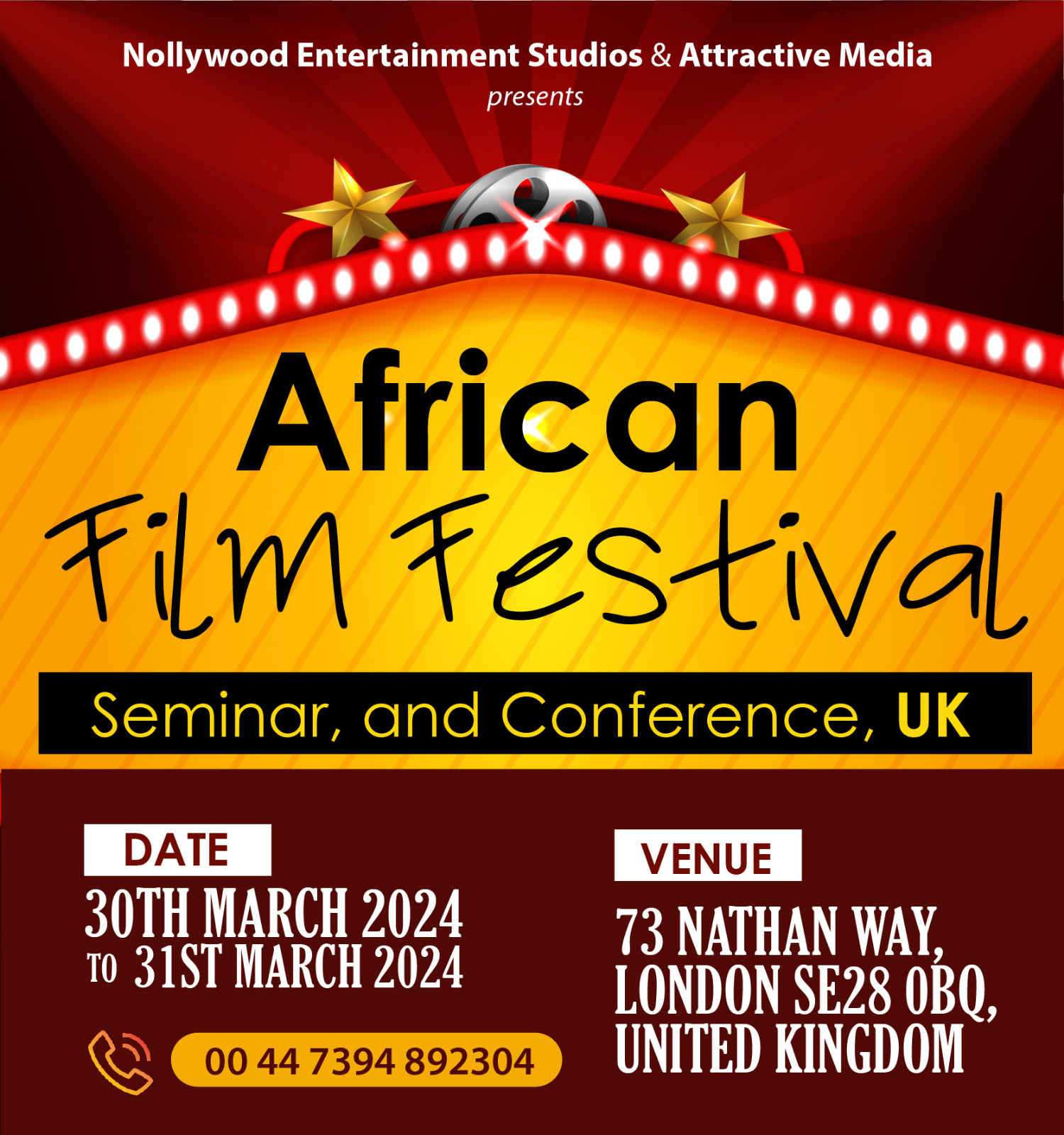 Les studios Nollywood et les médias attrayants s'apprêtent à illuminer le Royaume-Uni avec le festival, le séminaire et la conférence du film africain 2024