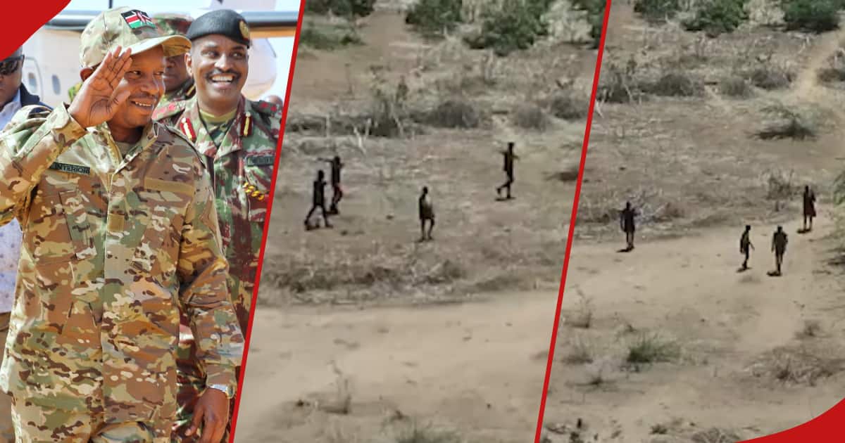Turkana : un drone KDF capture des bandits errant en plein champ alors qu'ils prennent un verre à Kainuk