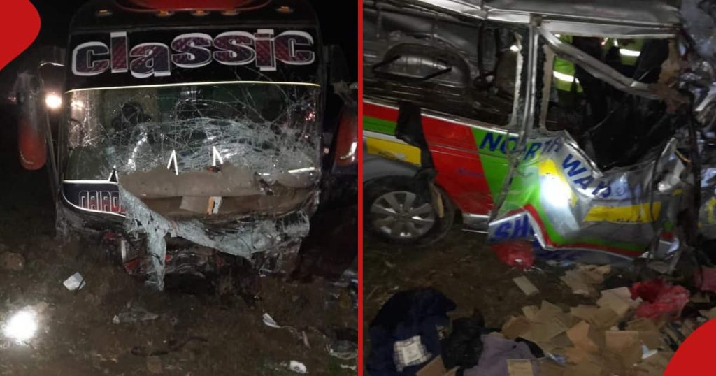 15 personnes tuées lors d'une collision entre un bus Classic Kings et une navette North Ways au sommet de Mau