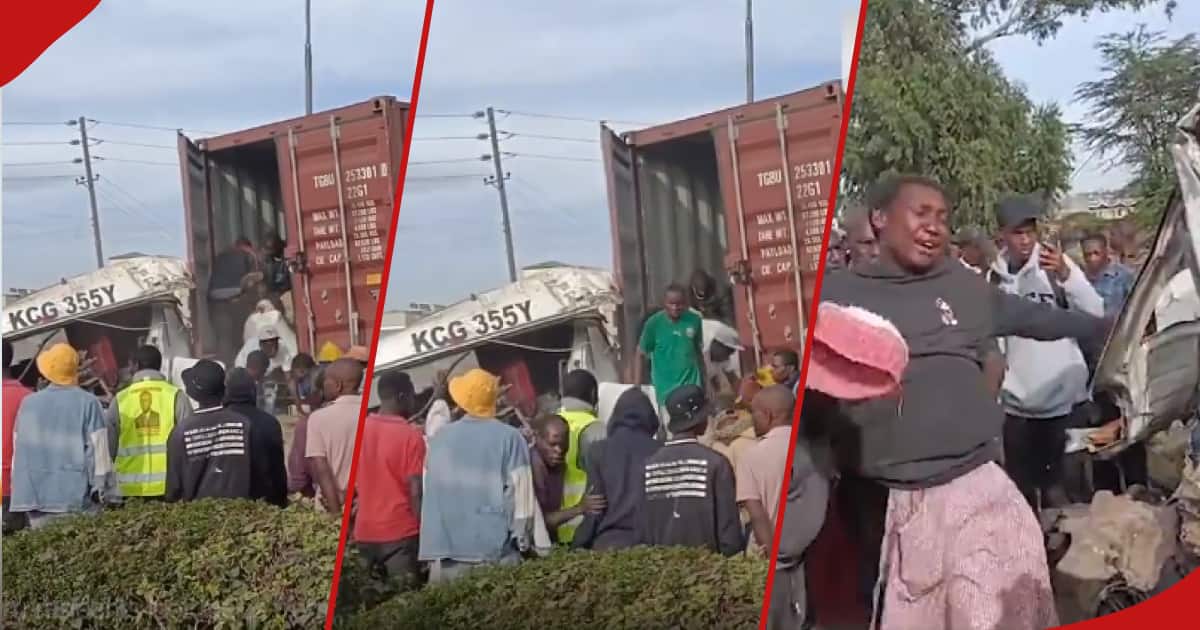 Accident de Nakuru : des spectateurs pillent du maïs après une collision mortelle à Matatu qui a fait 8 morts