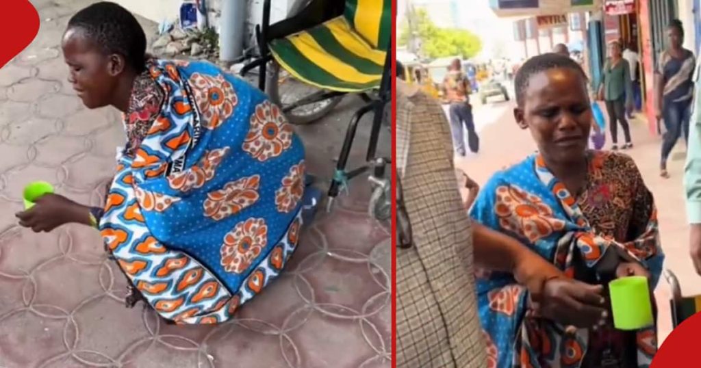Des habitants de Mombasa dénoncent une mendiante se faisant passer pour une femme malvoyante : « Fungua Macho »