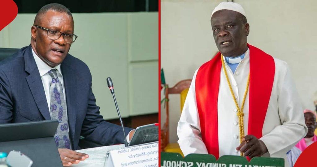 Eliud Owalo pleure l'archevêque adjoint de l'église de Nomiya, Jared Gondi
