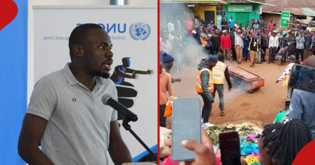 Kisii : les habitants protestent et incendient un cercueil pour dénoncer l'agression présumée de Sylvanus Osoro contre Arati