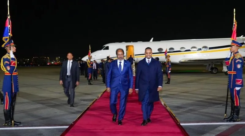 Le président somalien Hassan Sheikh Mohamud en Égypte dans le cadre de l'accord portuaire avec l'Éthiopie
