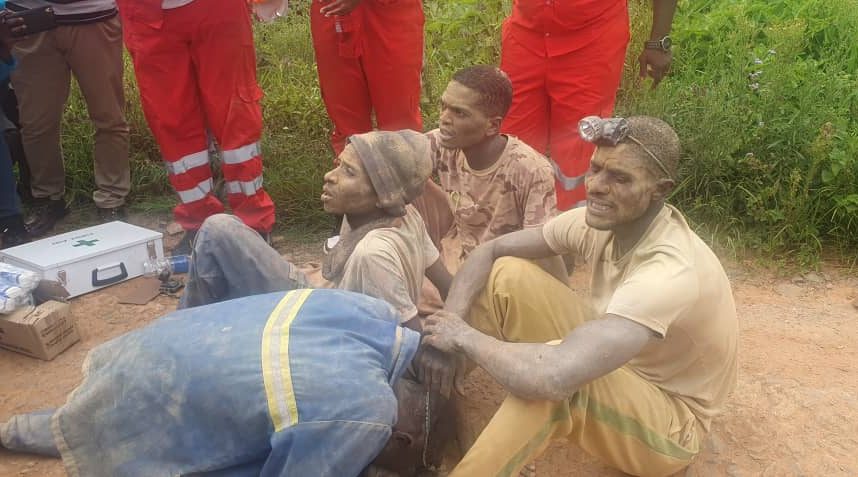 JUST IN : Les 15 mineurs récupérés vivants à la mine Redwing