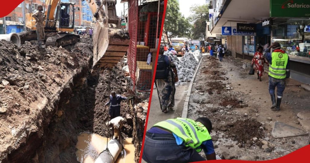 Nairobi : Johnson Sakaja se lance dans la réhabilitation des routes de la ville et la construction de conduites d'égout