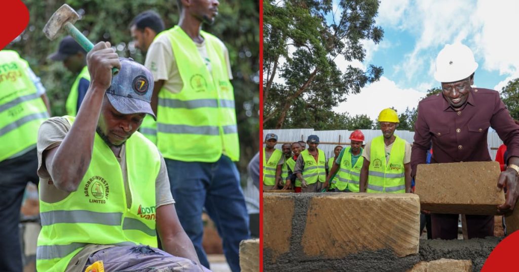 Palais de justice de Milimani : les travailleurs de la construction organisent une manifestation en faveur du logement abordable