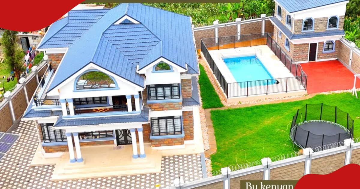 Un couple kenyan de la diaspora construit un manoir à Grand Ruiru avec une salle de conférence et une piscine
