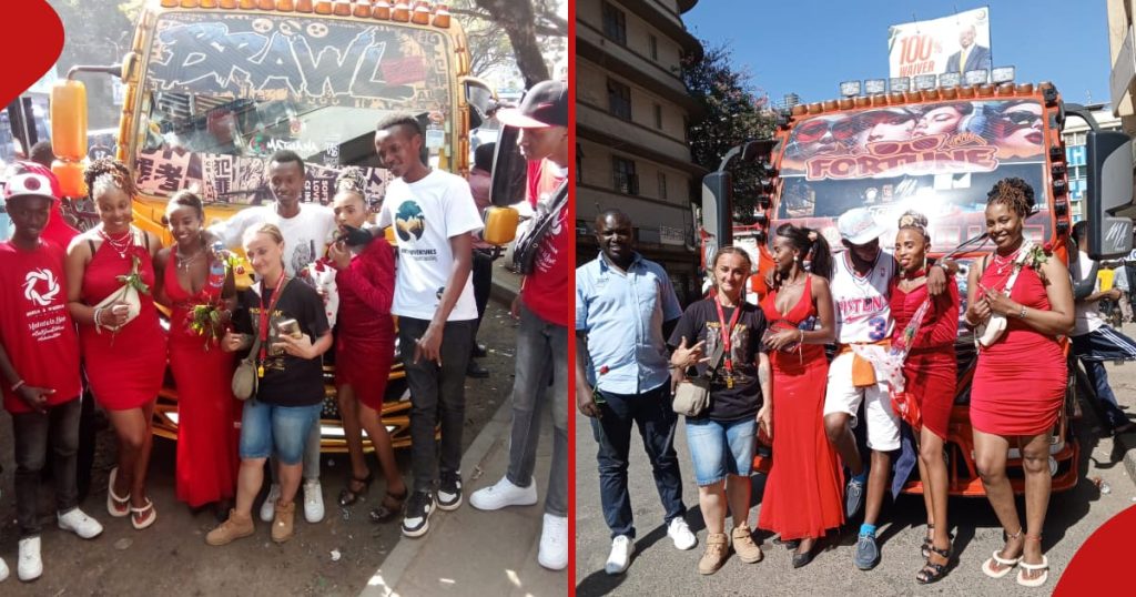 Beautiful Ladies surprend l'équipage de Nairobi Matatu avec des fleurs et de l'eau en bouteille : « Elles travaillent dur »