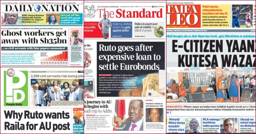 Kenyan Newspapers Review, 14 février : Le directeur du pub Kelvin Kiptum a passé ses derniers instants à parler