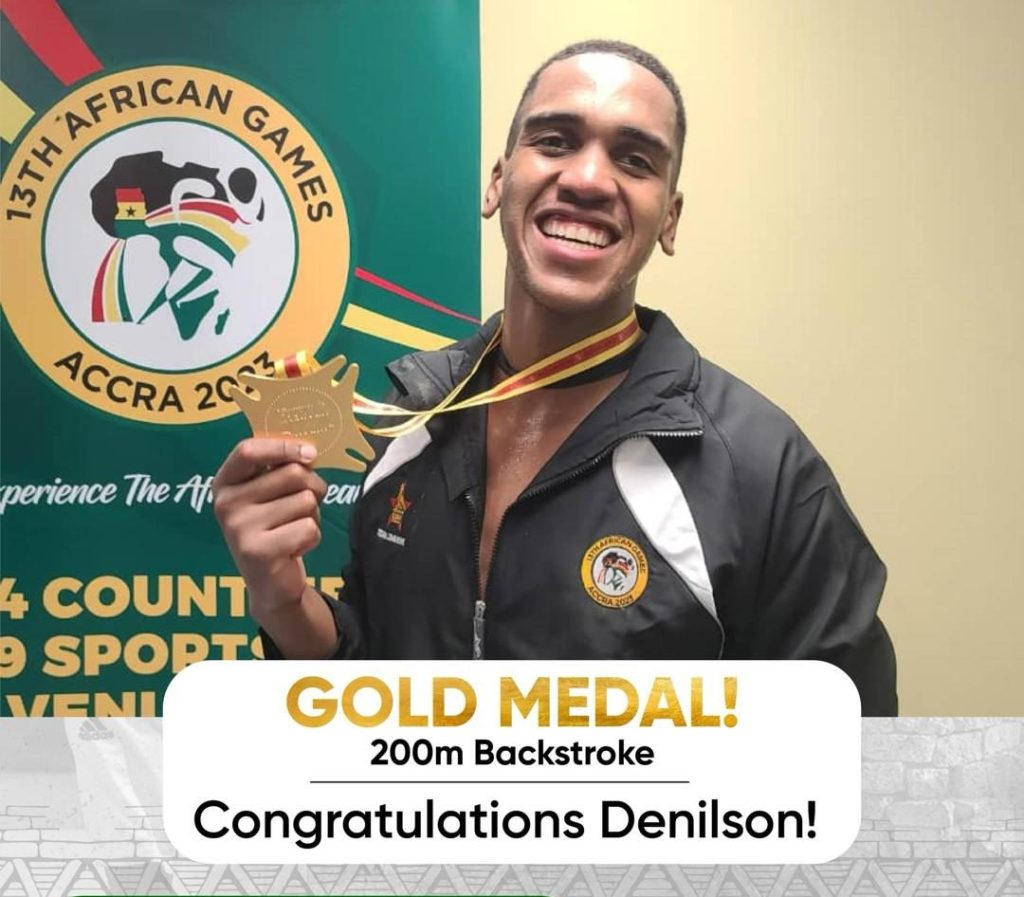Jeux africains : le nageur Denilson Cyprianos remporte la première médaille d'or de Zim