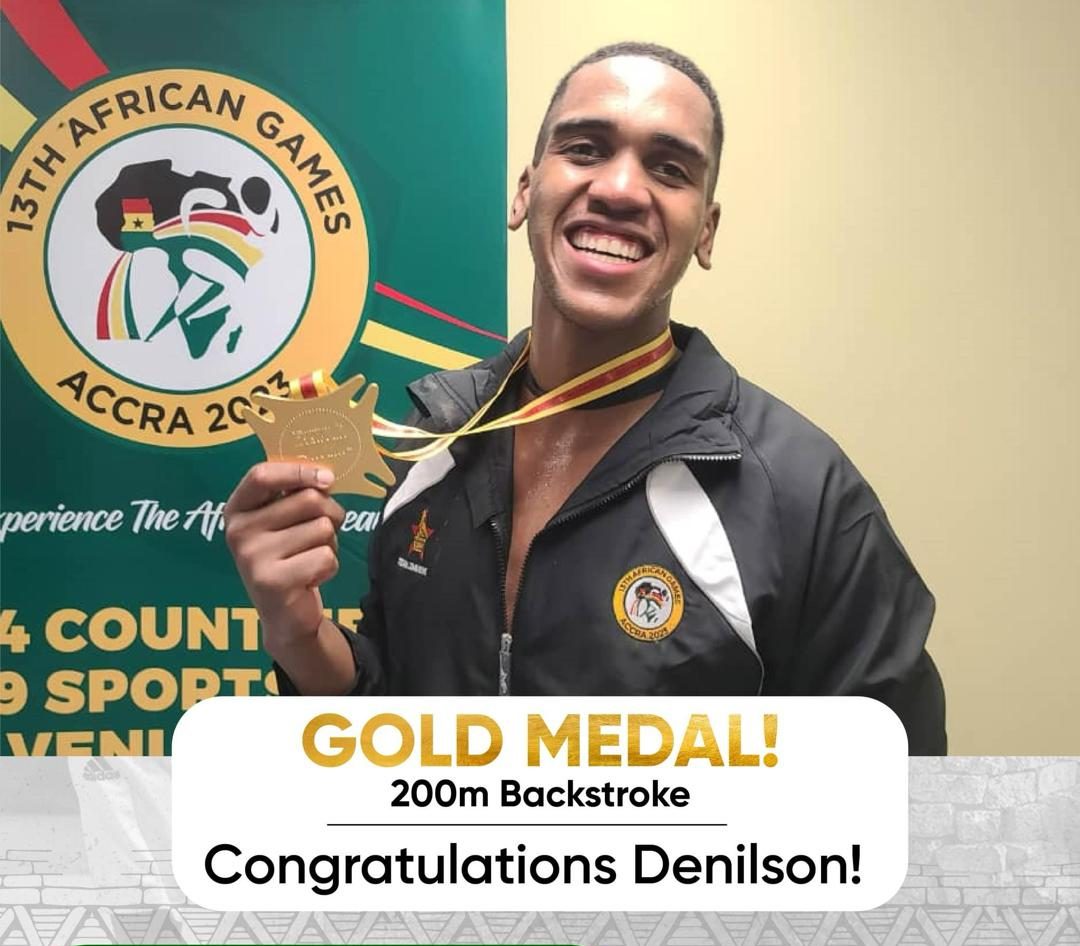 Jeux africains : le nageur Denilson Cyprianos remporte la première médaille d'or de Zim