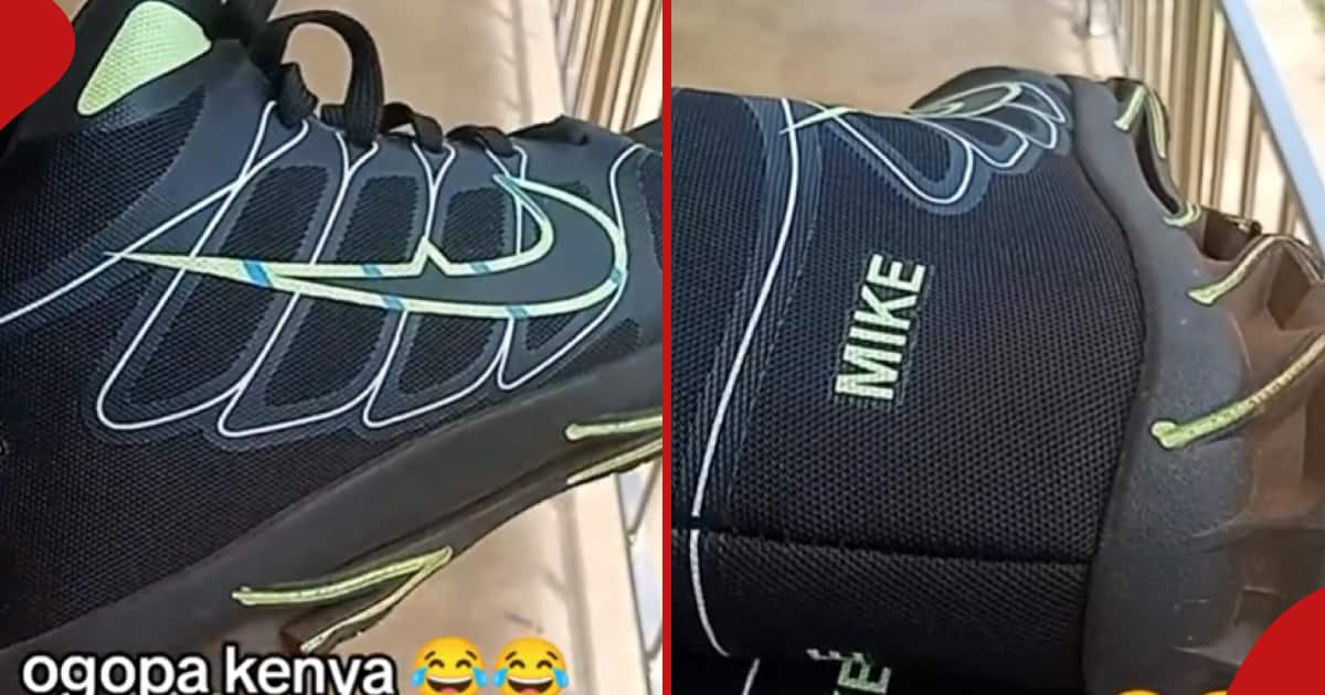 Un homme déçu après avoir acheté de fausses chaussures Nike la nuit