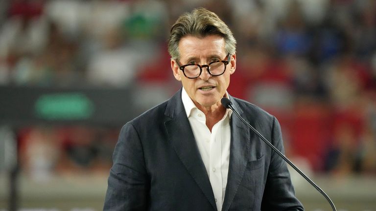 Le président de World Athletics, Sebastian Coe, aux Championnats du monde d'athlétisme 2023.  Photo: Reuters