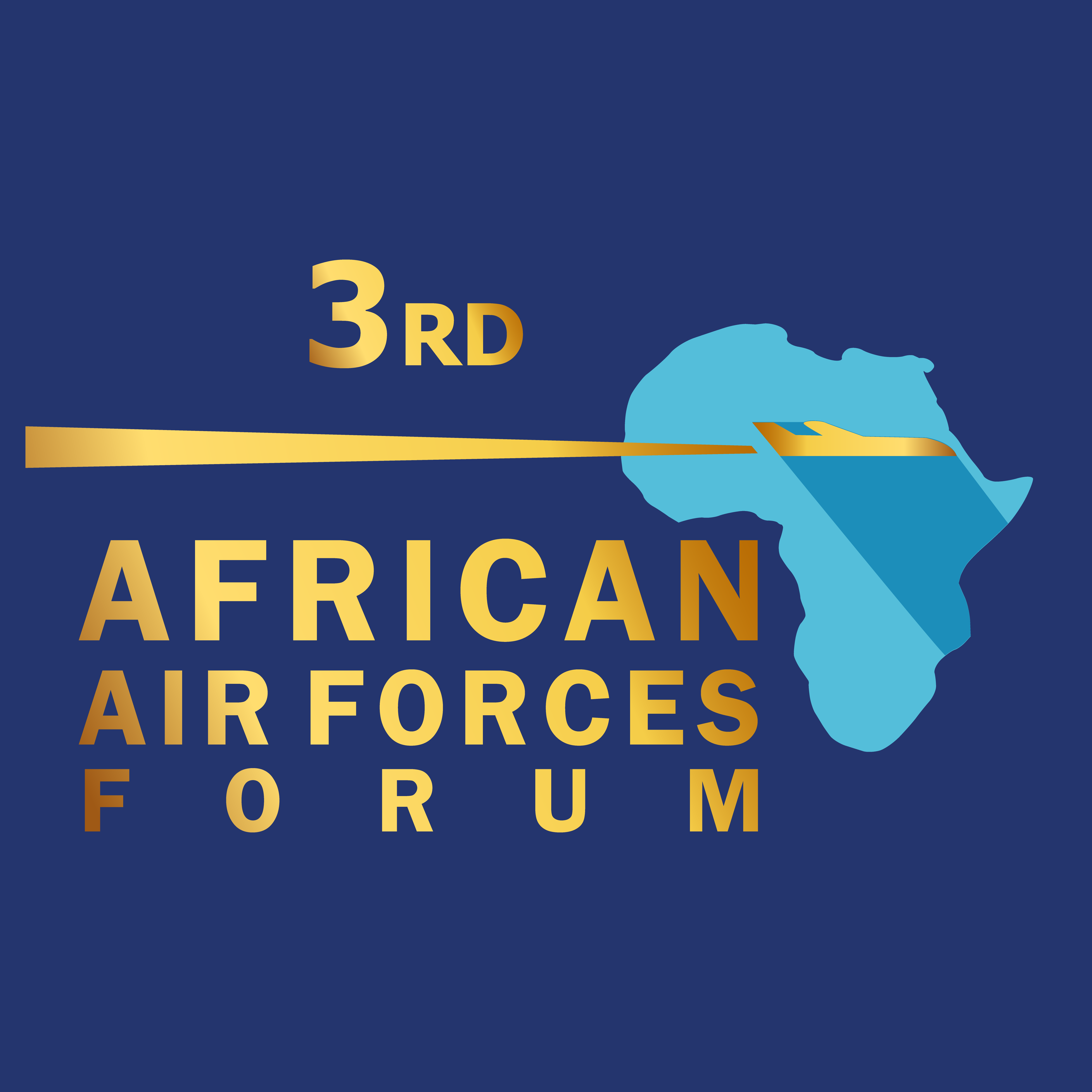Logo du Forum de l'Armée de l'Air Africaine Bleu Bg