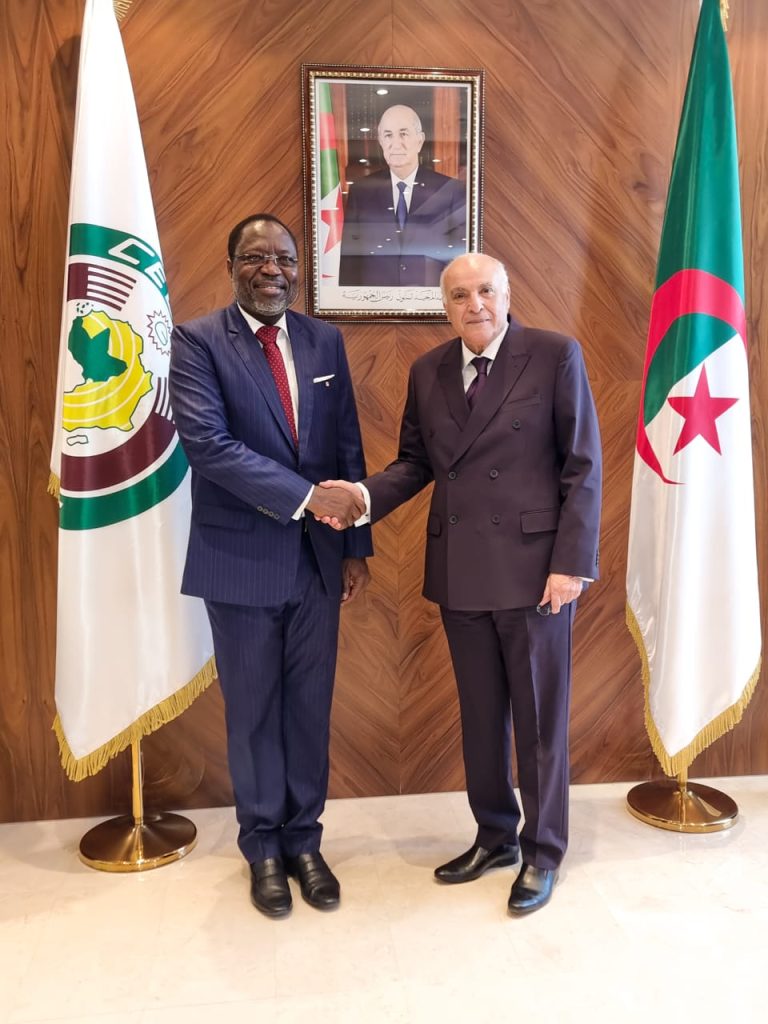 Dr Omar Alieu Touray Gauche Et Le Ministre Algérien Ahmed Attaf