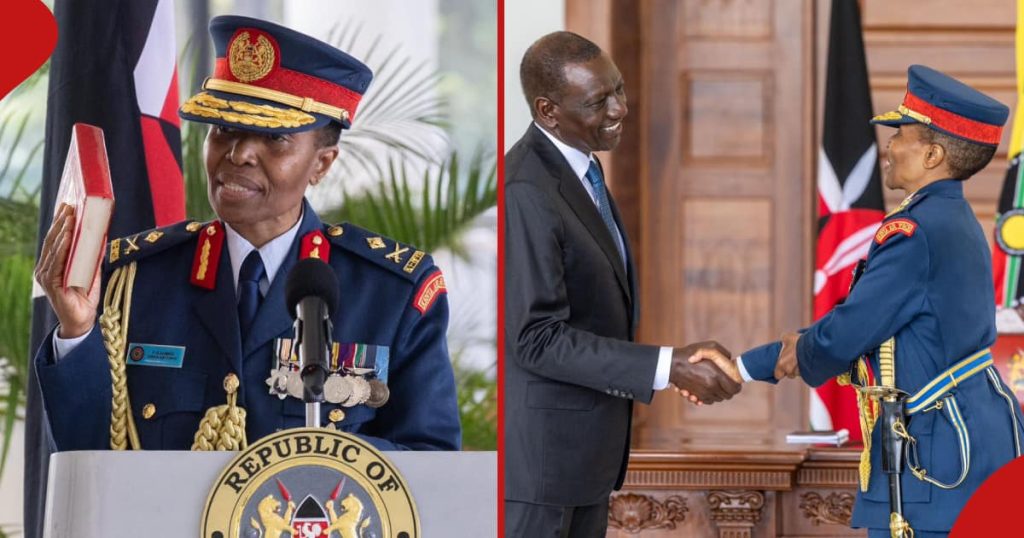 La major-générale Fatuma Gaiti prête serment en tant que première femme commandant de l'armée de l'air
