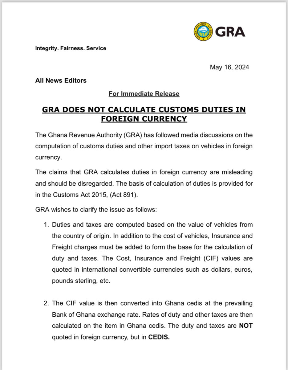 Déclaration complète de Gra