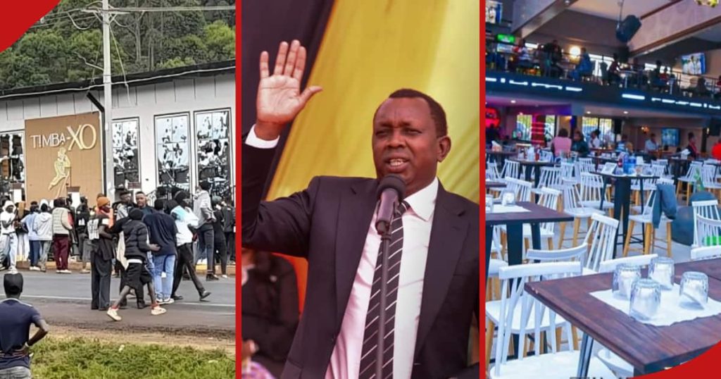 À l'intérieur du chic Oscar Sudi, il a affligé Eldoret Club Timber XO avant le pillage et la destruction