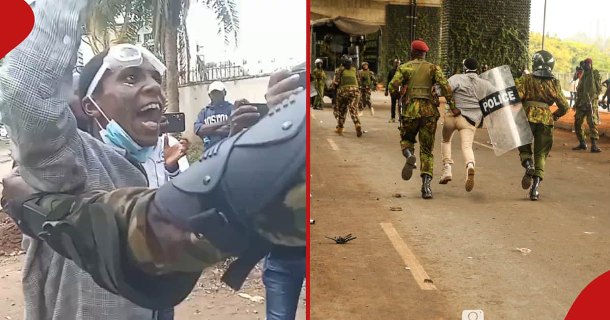 Une vidéo d’un manifestant tombant après avoir prétendument été frappé à l’aine apparaît