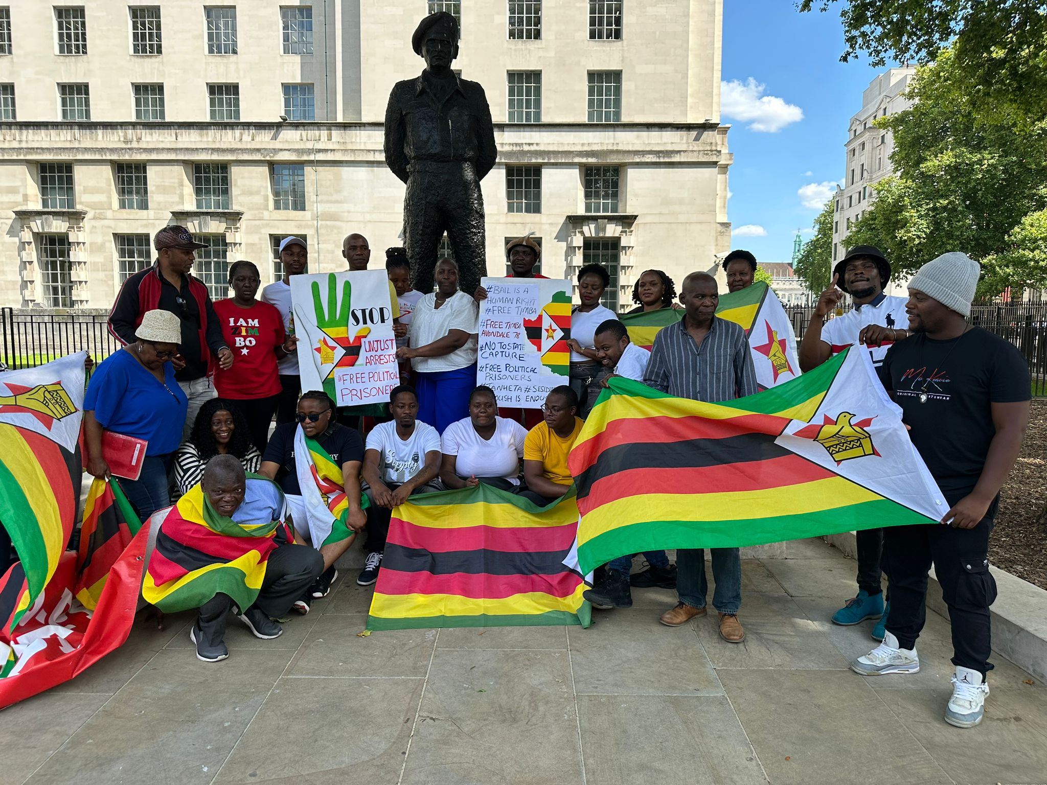 Zimbabweans in UK protest against CCC activists’ continued pretrial detention, Mnangagwa assuming SADC chair