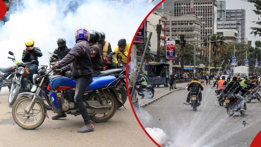 Nairobi : une moto brûlée, des dizaines de blessés lors d'affrontements entre motards dans le quartier des affaires lors de manifestations