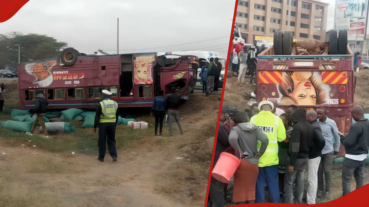 Nairobi : Plusieurs blessés dans le renversement d'un matatu de 42 places sur l'autoroute Nairobi-Mombasa