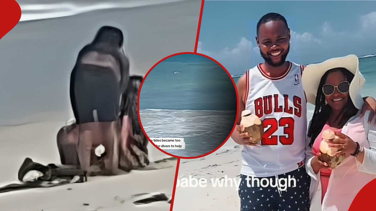 Une vidéo déchirante de Derrick Githeki, l'homme qui s'est noyé à Diani pendant ses vacances, fait surface