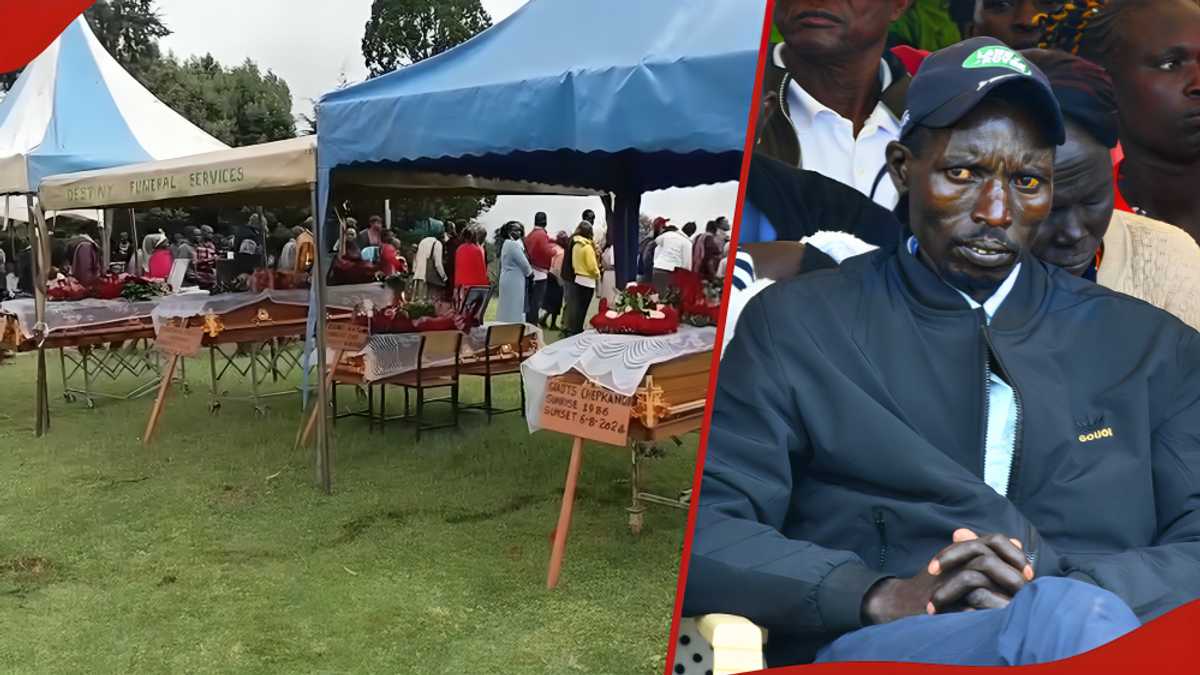 Zakayo Ruto : les émotions sont à leur comble lorsqu'un homme de Baringo enterre sa femme et ses deux enfants tués dans un glissement de terrain