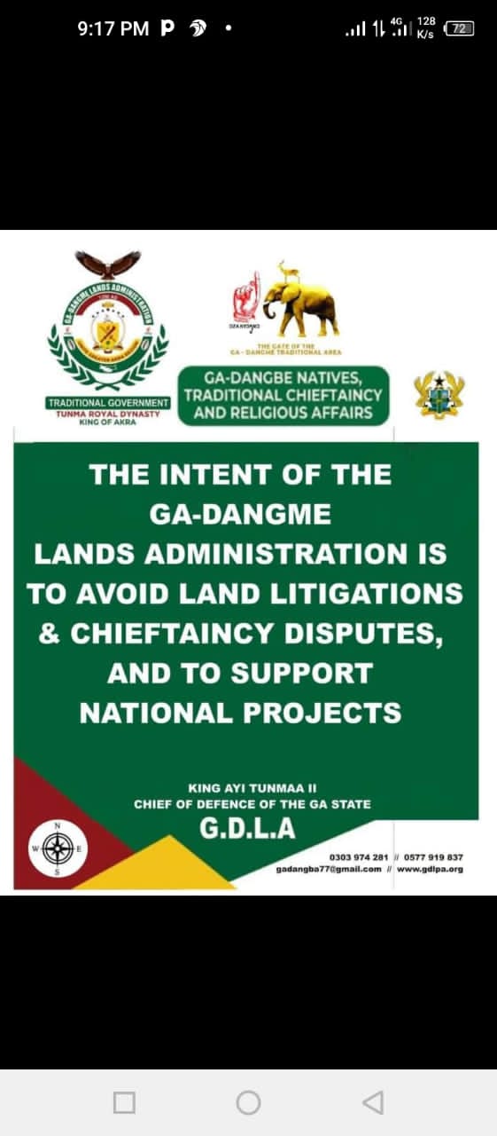 L'administration des terres de GA-Dangme déclare l'état d'urgence