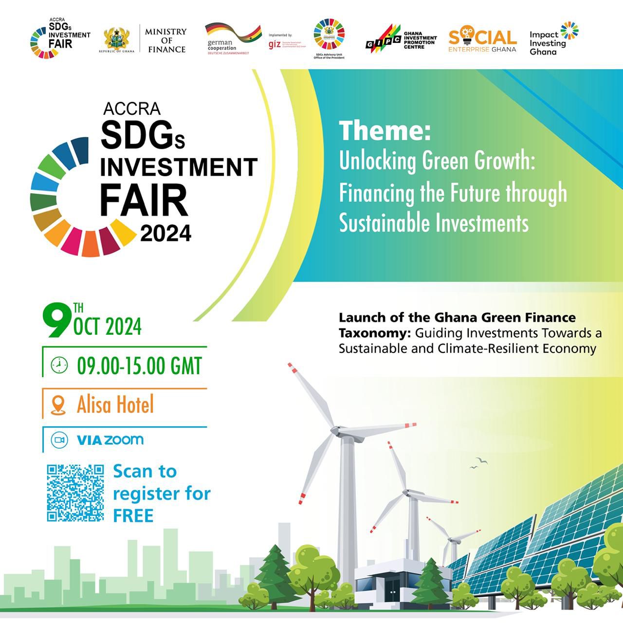 Le Ghana lancera la première phase de la taxonomie de la finance verte lors du salon de l'investissement ODD 2024