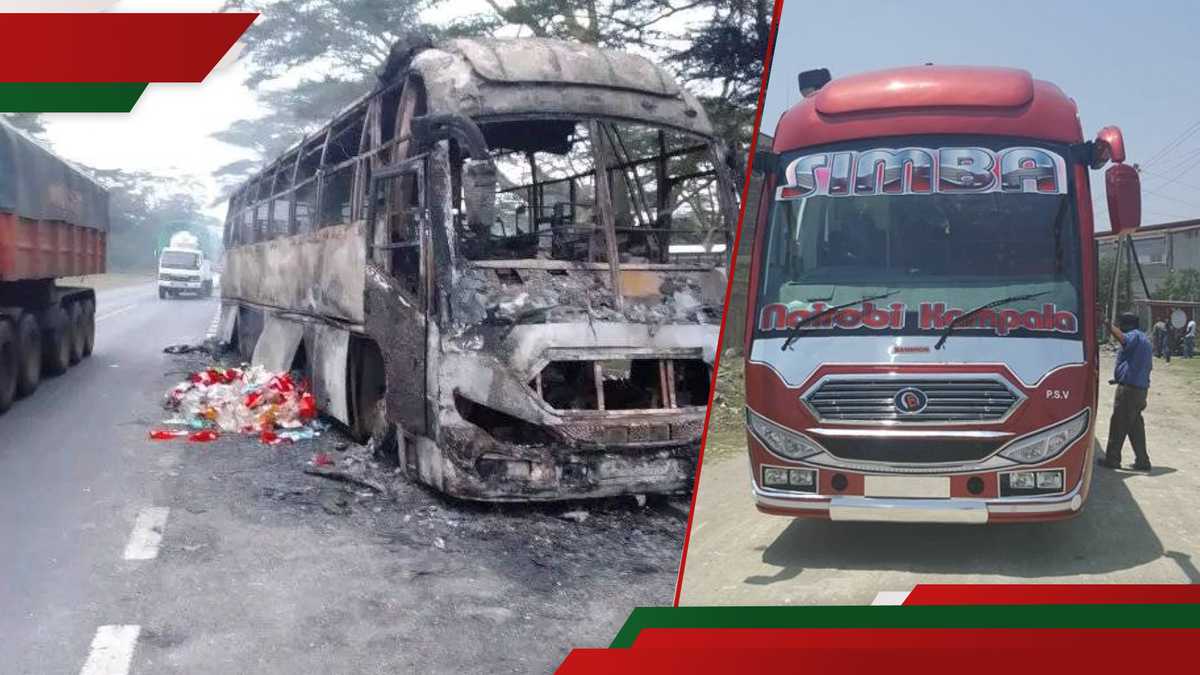 Naivasha : un autocar Simba avec des passagers en route vers Kampala prend feu