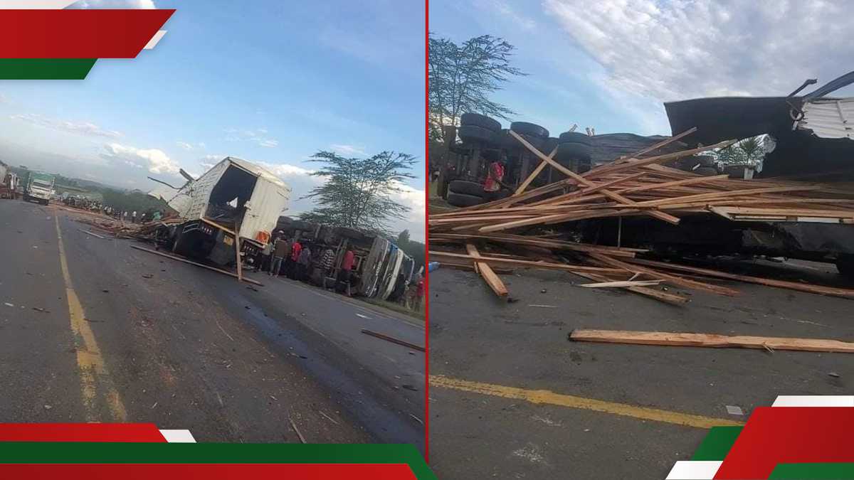 Quatre morts après la collision de deux camions le long de l'autoroute Nakuru-Eldoret